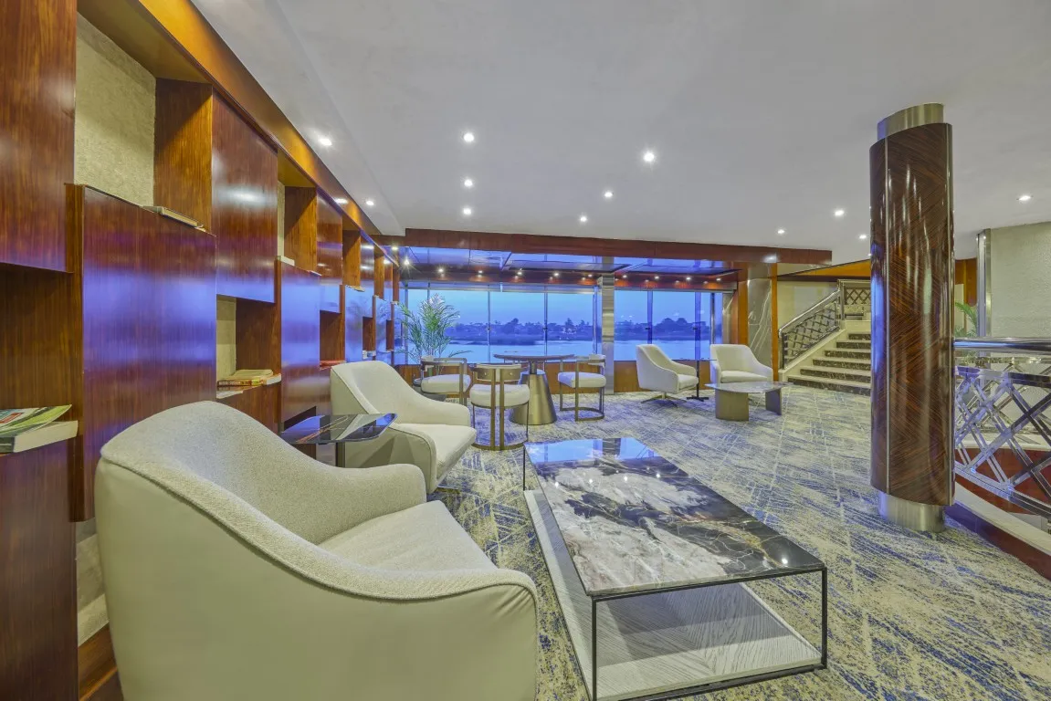 Lounge aboard the Blue Shadow I Nile Cruise Nile cruise